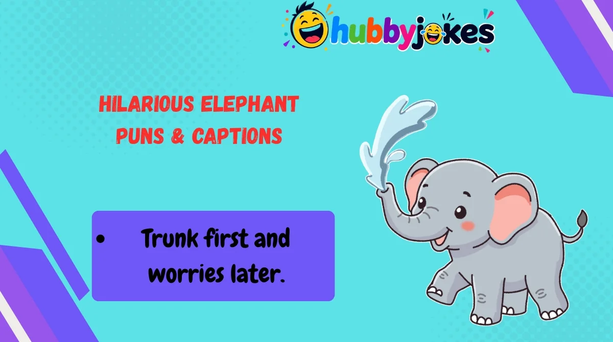 Hilarious Elephant Puns & Captions